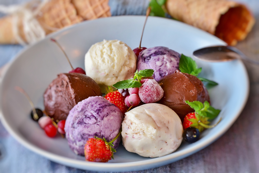 Ice Cream Bowl with Berries